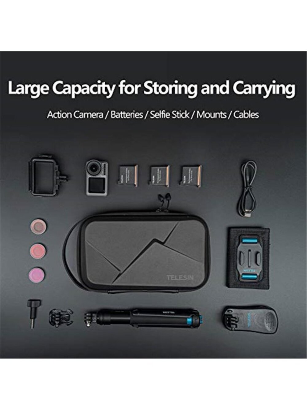 Carry Case Waterproof Hard Carrying Bag for GoPro Max Hero 13 12 11 10 9 - Picture 2 of 6